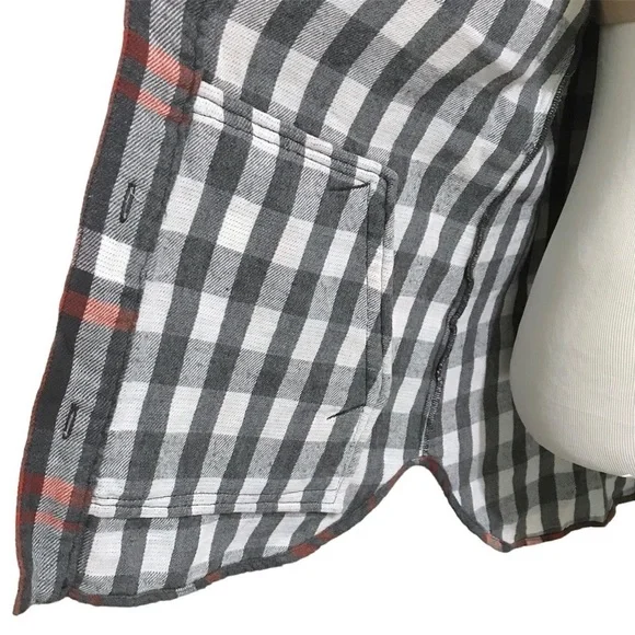 Cabi Tavern Shirt Jacket Shacket Fringe Collar Grey Plaid 4164 Size - Picture 4 of 9
